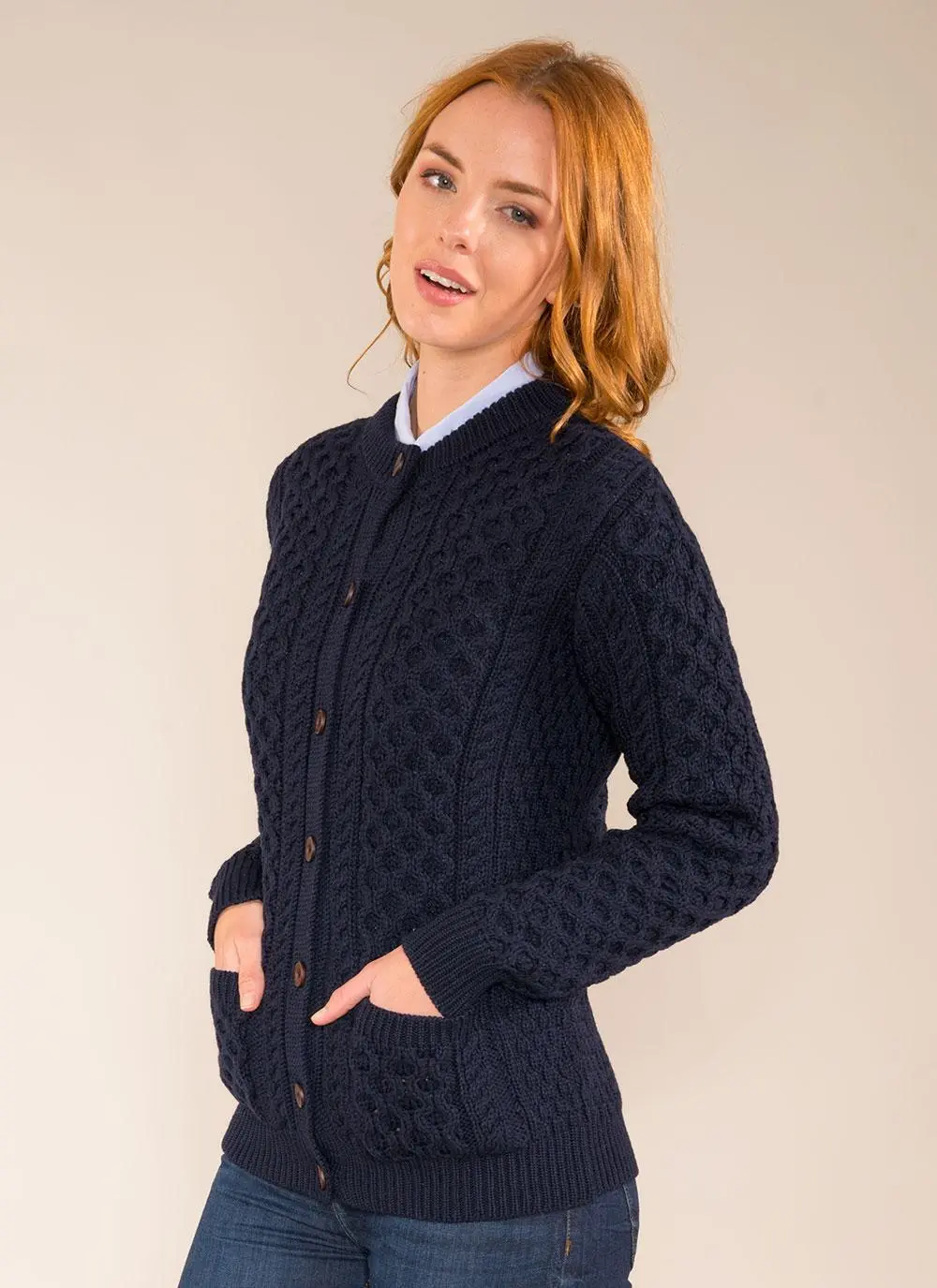 Mary Lumber Aran Cardigan