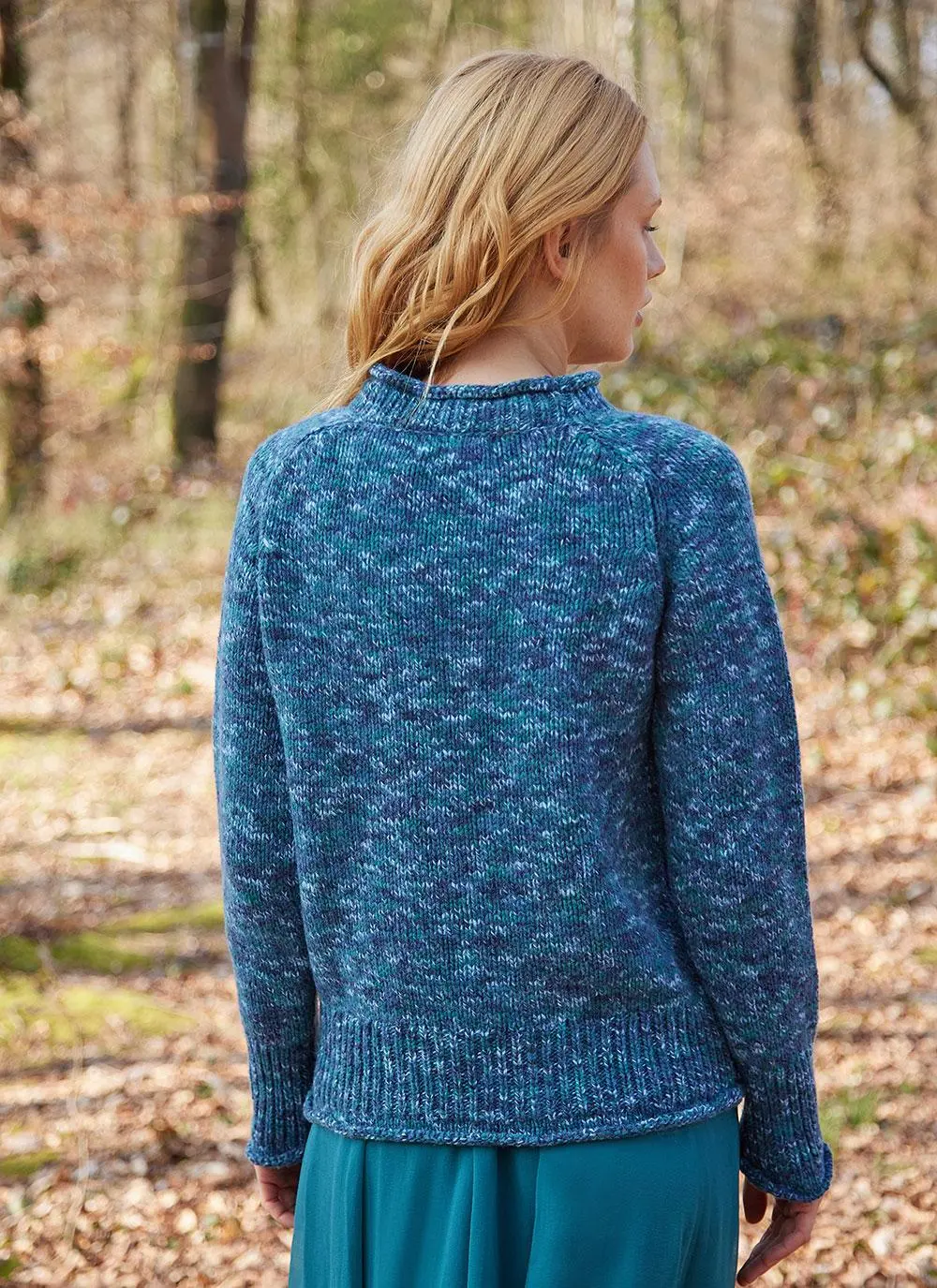 Fisherman Space Dye Roll Neck Sweater