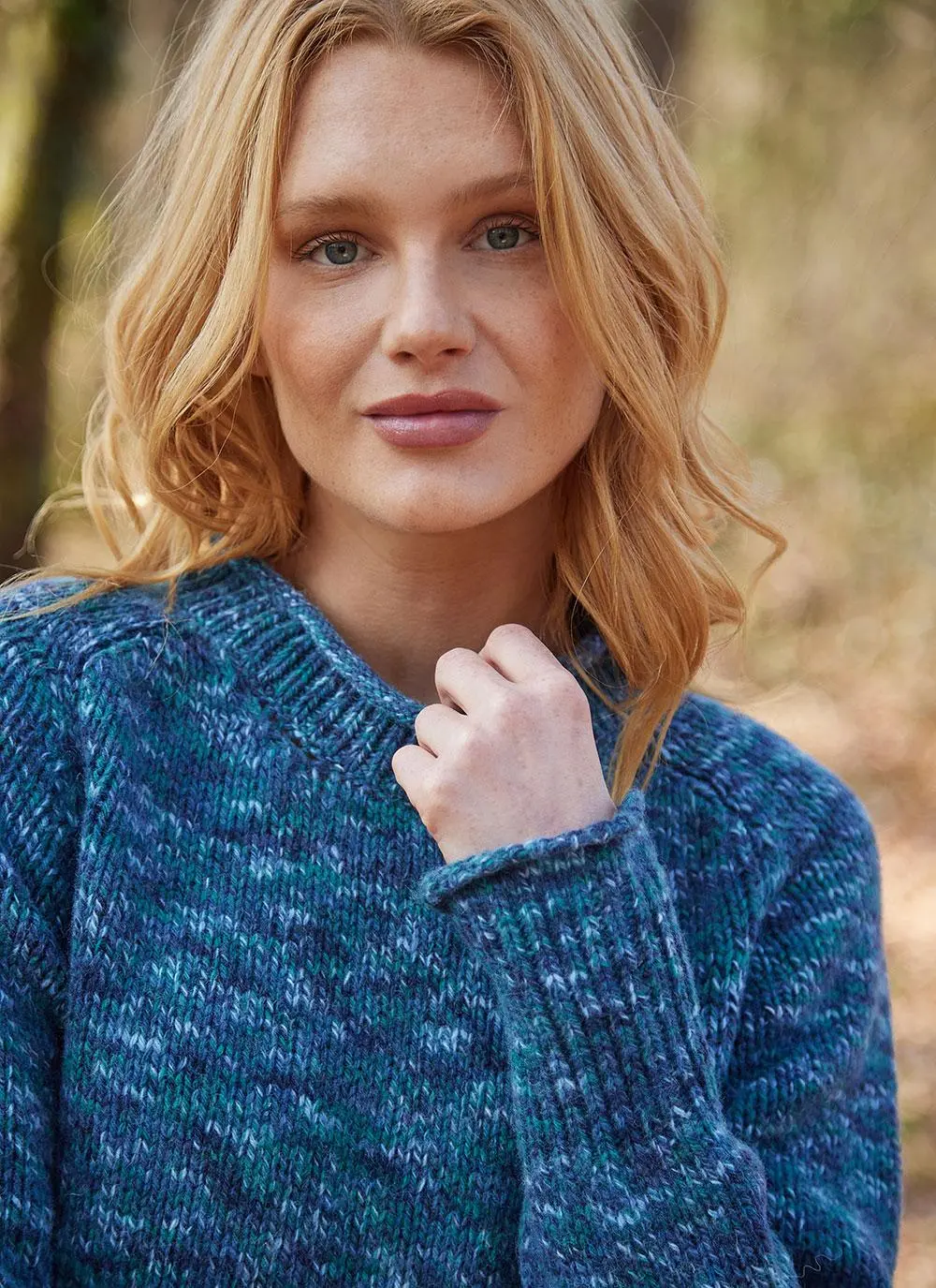 Fisherman Space Dye Roll Neck Sweater
