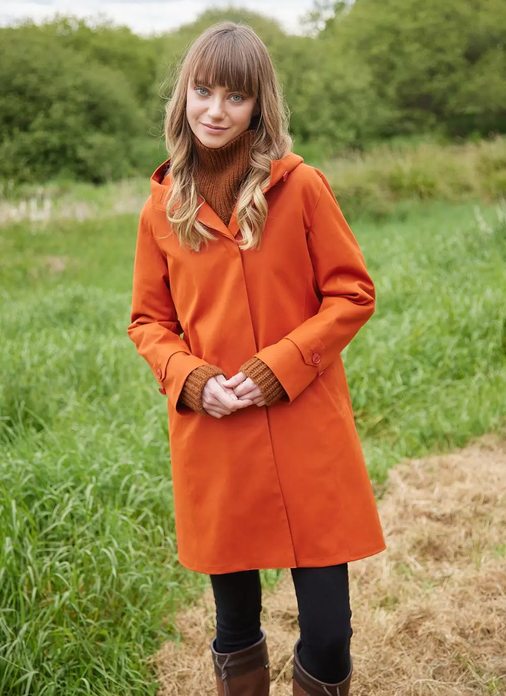 Hooded Mackintosh Coat
