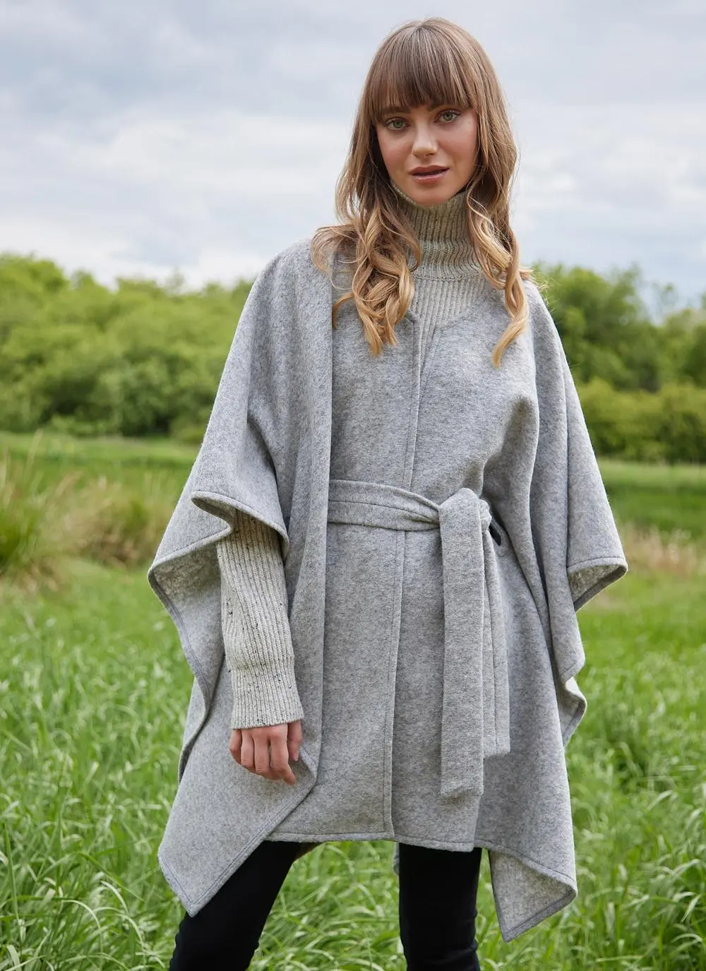 Emerald Belted Poncho