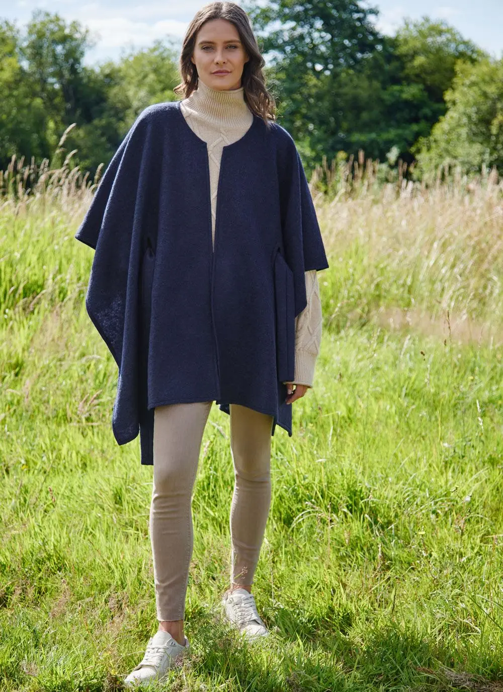 Emerald Belted Poncho