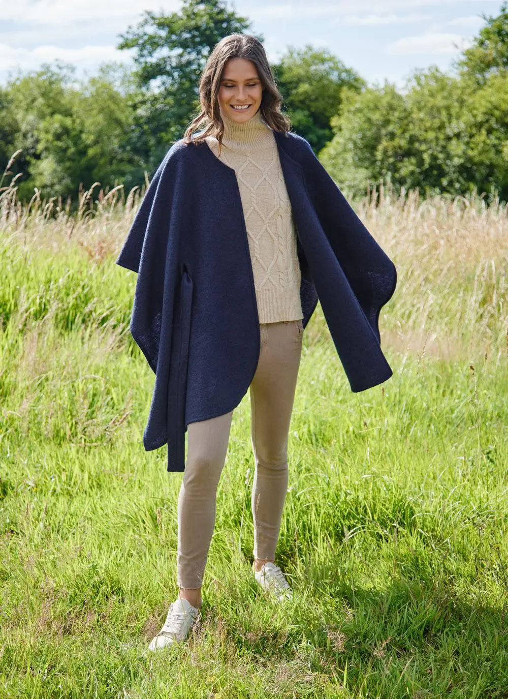 Emerald Belted Poncho