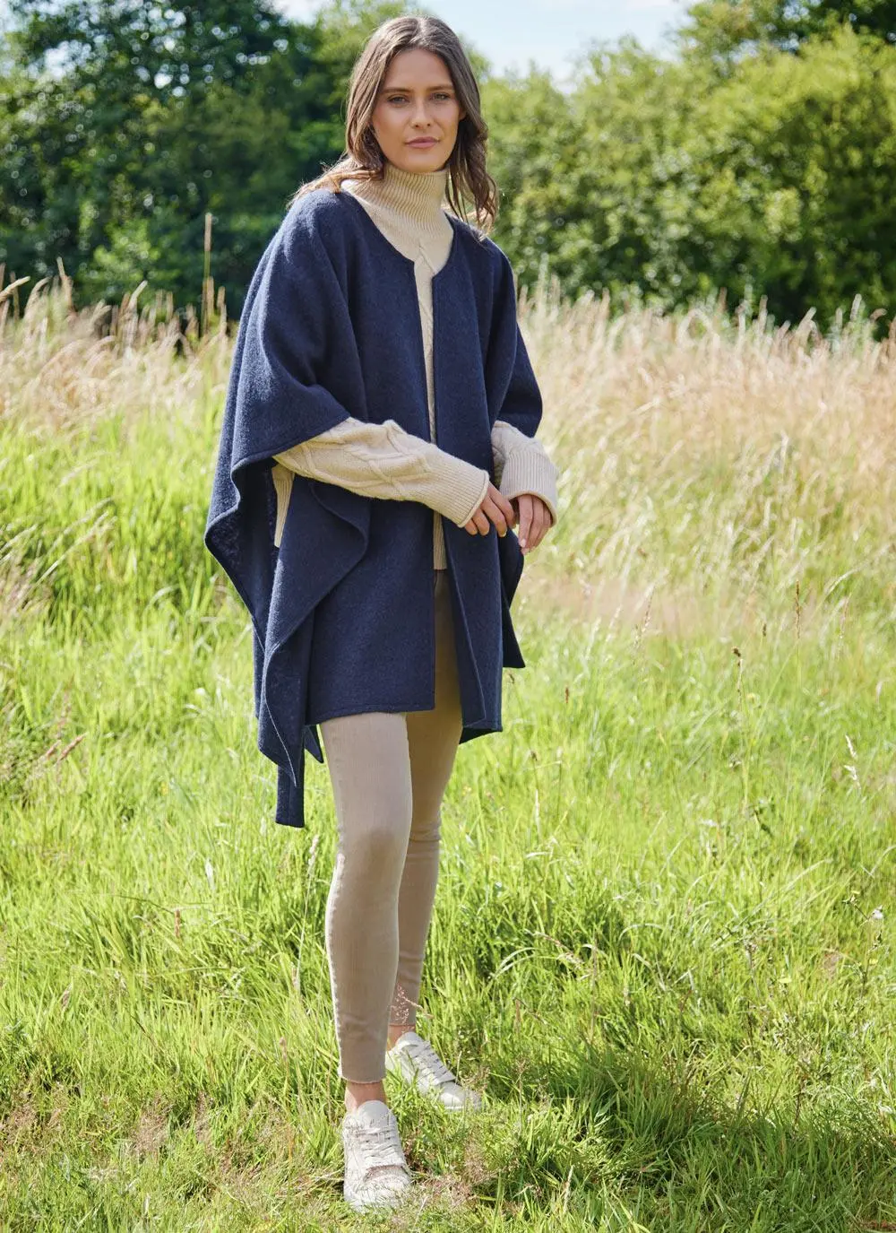 Emerald Belted Poncho