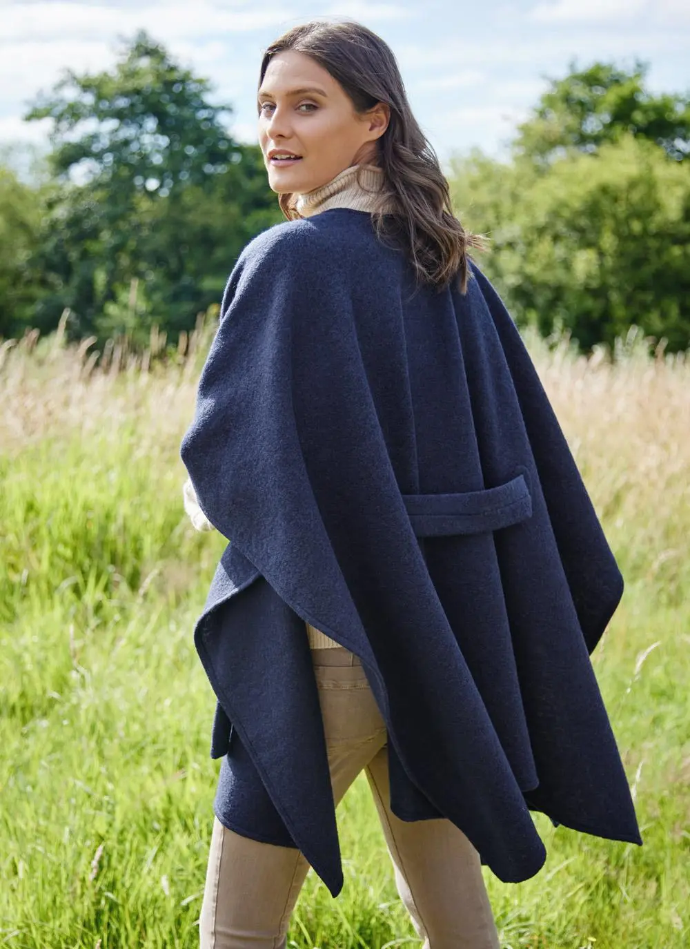 Emerald Belted Poncho