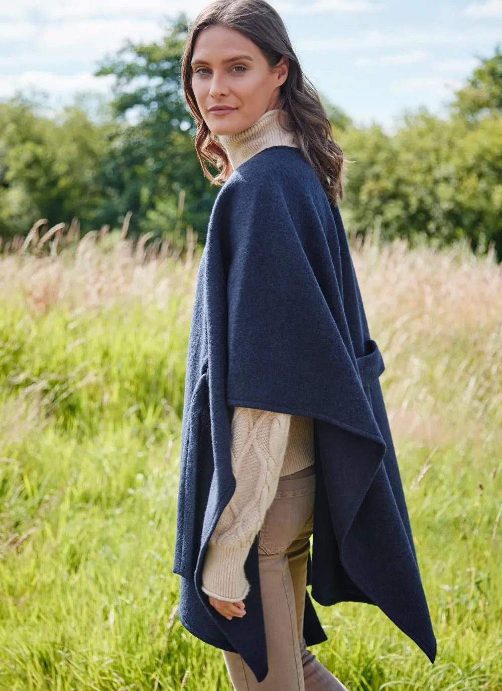 Emerald Belted Poncho