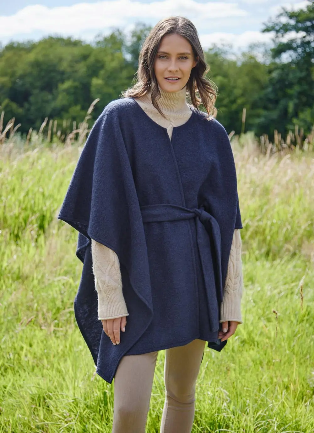 Emerald Belted Poncho