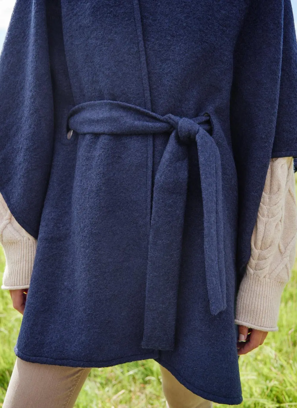 Emerald Belted Poncho