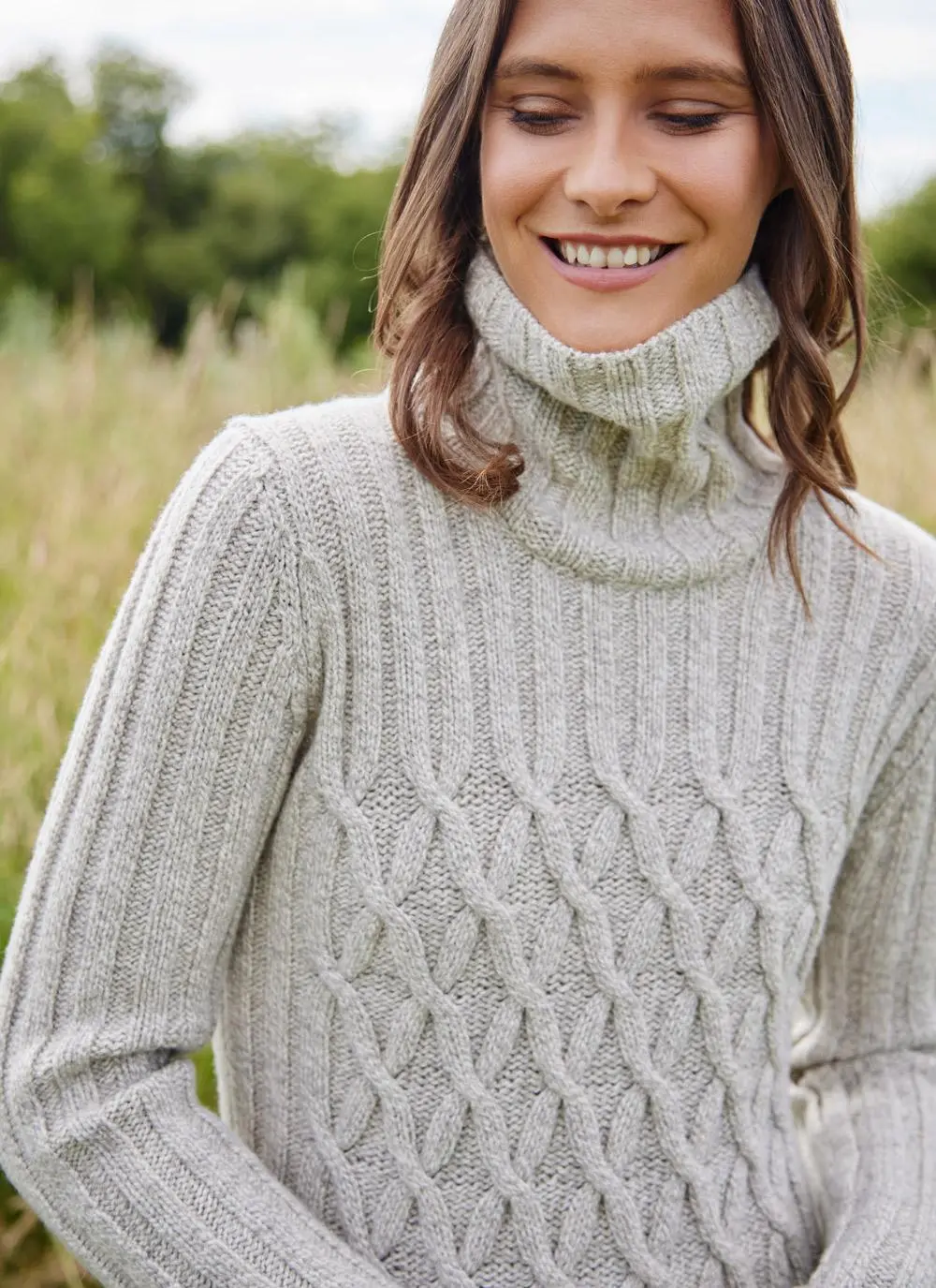 Fisherman Criss Cross Polo Sweater