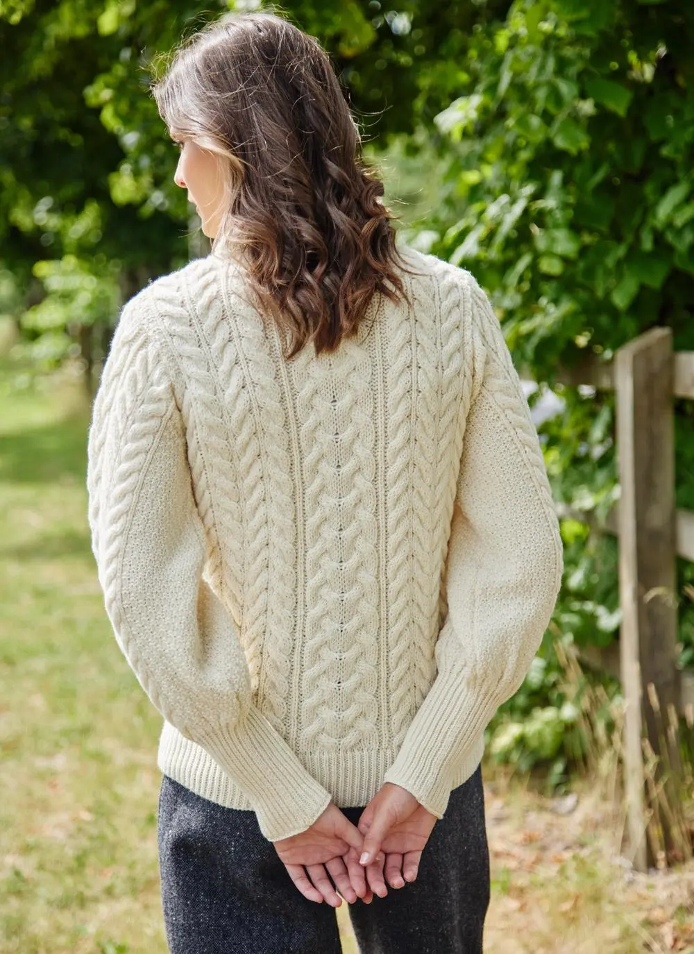Bell Sleeve Cable Sweater