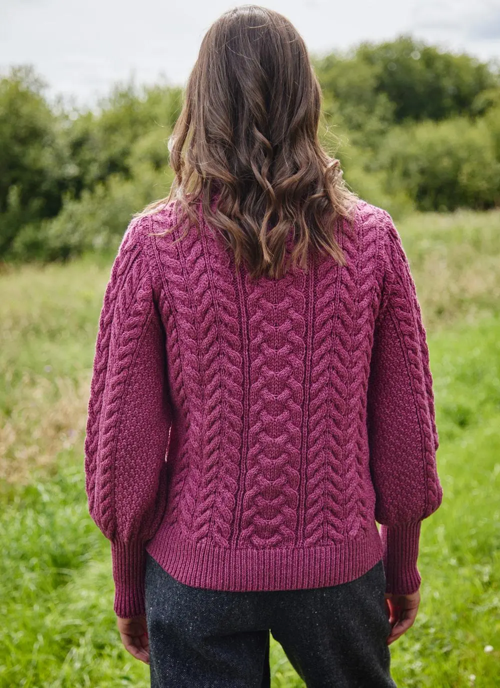 Bell Sleeve Cable Sweater