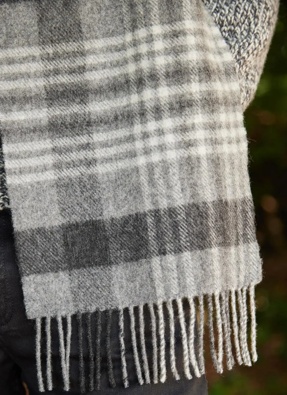 SCARF 190 CM IN PALE GRAY LAMBSWOOL 413840