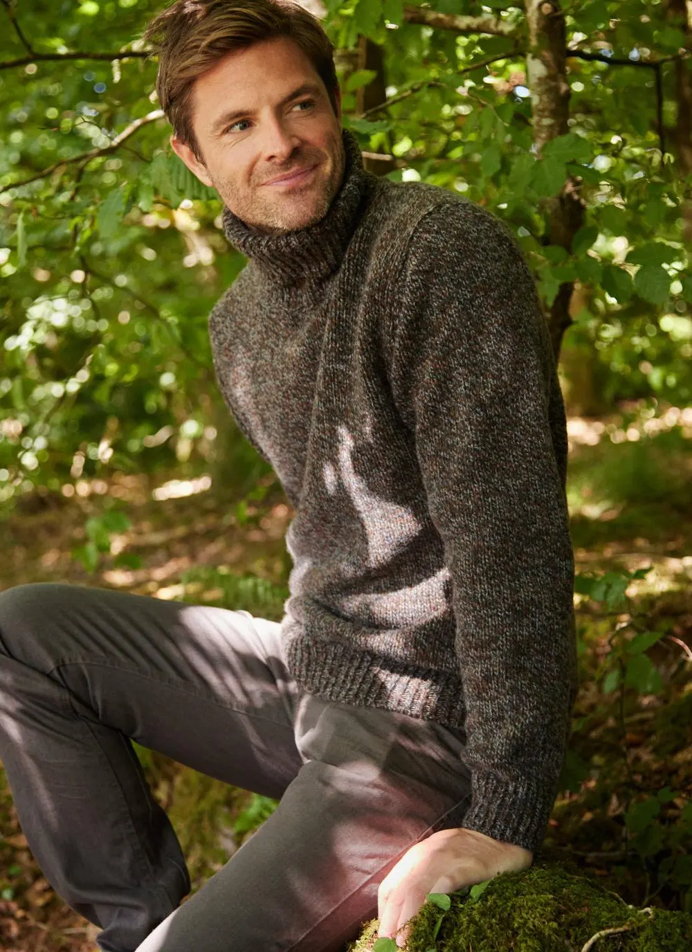 Fisherman Wool Cashmere Polo Neck Sweater