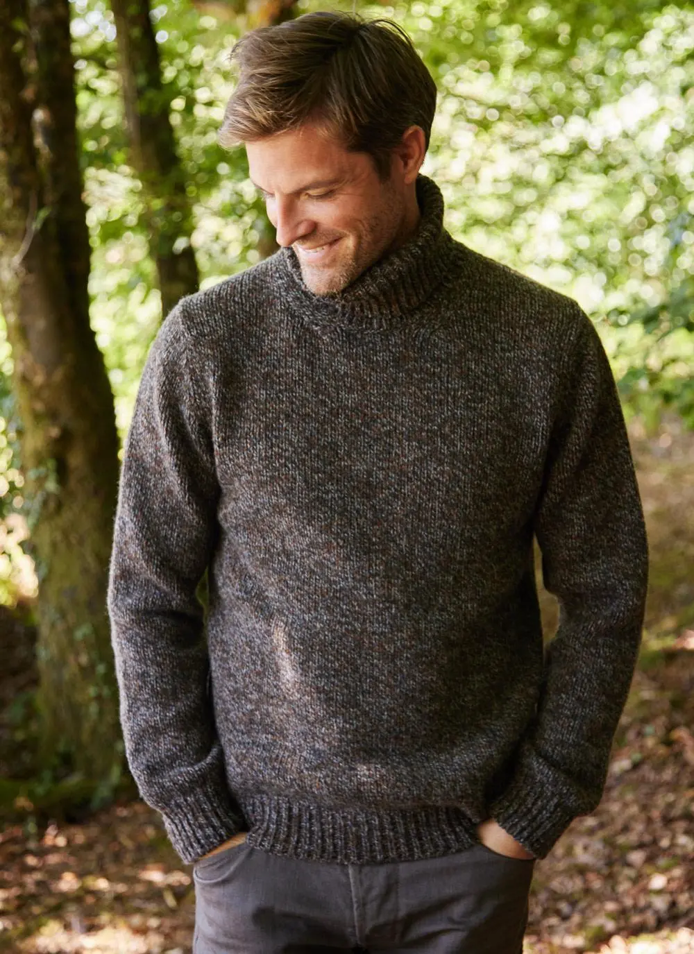 Fisherman Wool Cashmere Polo Neck Sweater