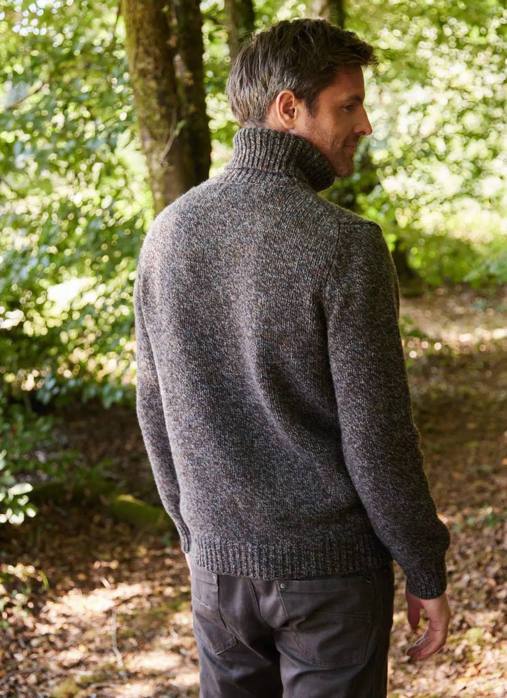 Fisherman Wool Cashmere Polo Neck Sweater