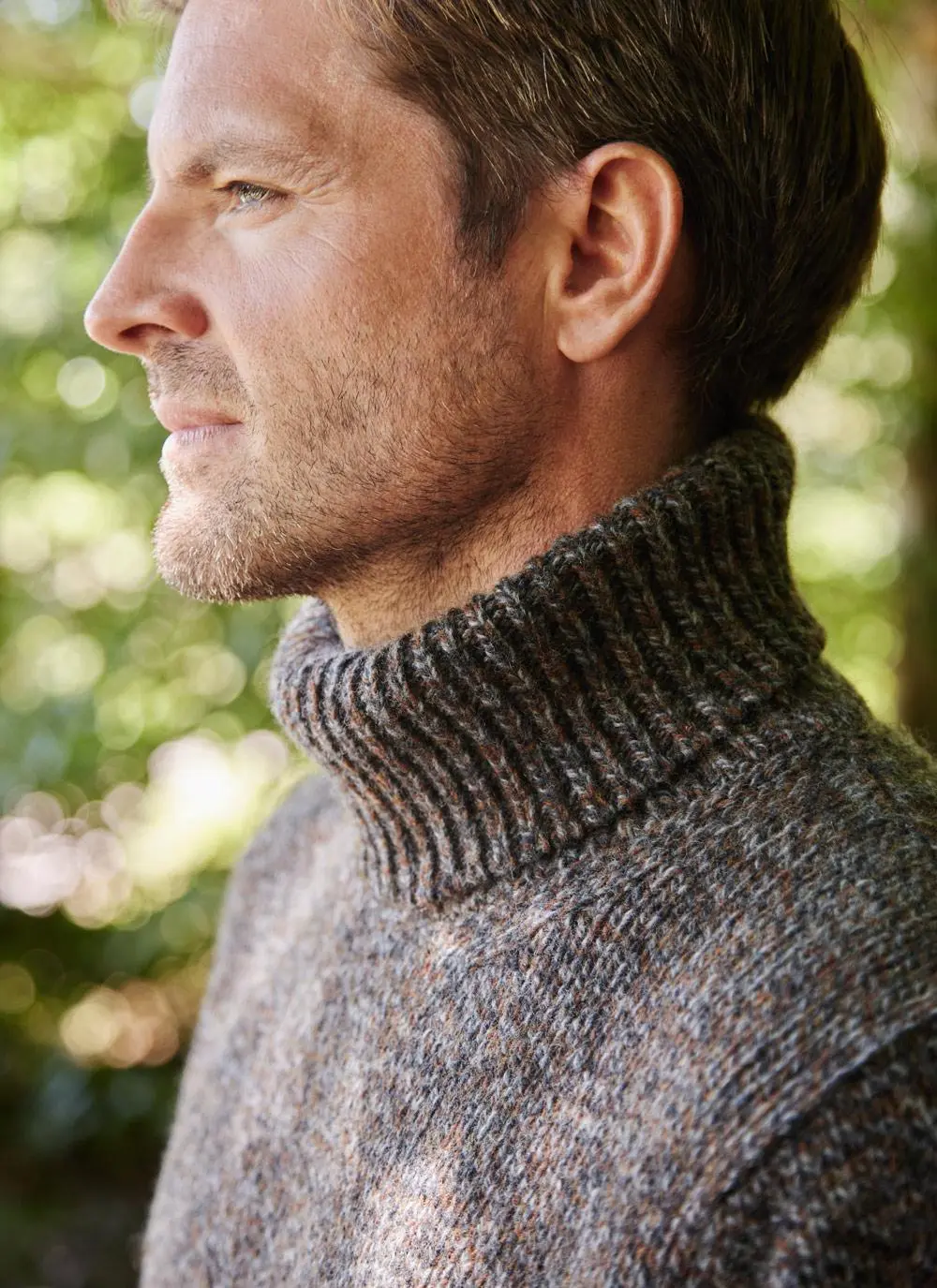 Fisherman Wool Cashmere Polo Neck Sweater