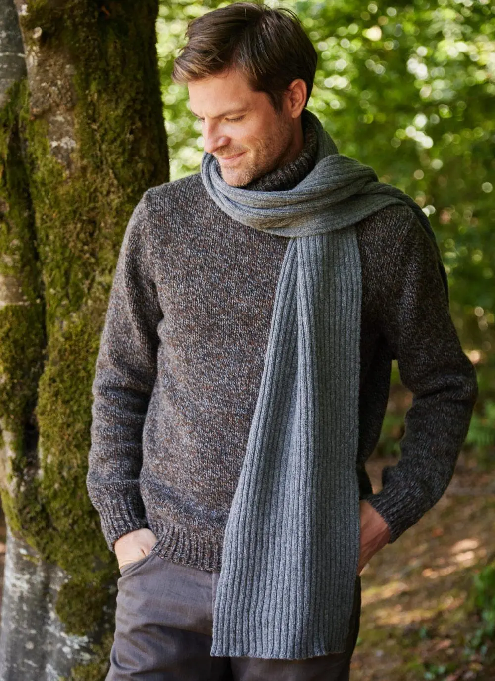 Fisherman Ribbed Lambswool Scarf