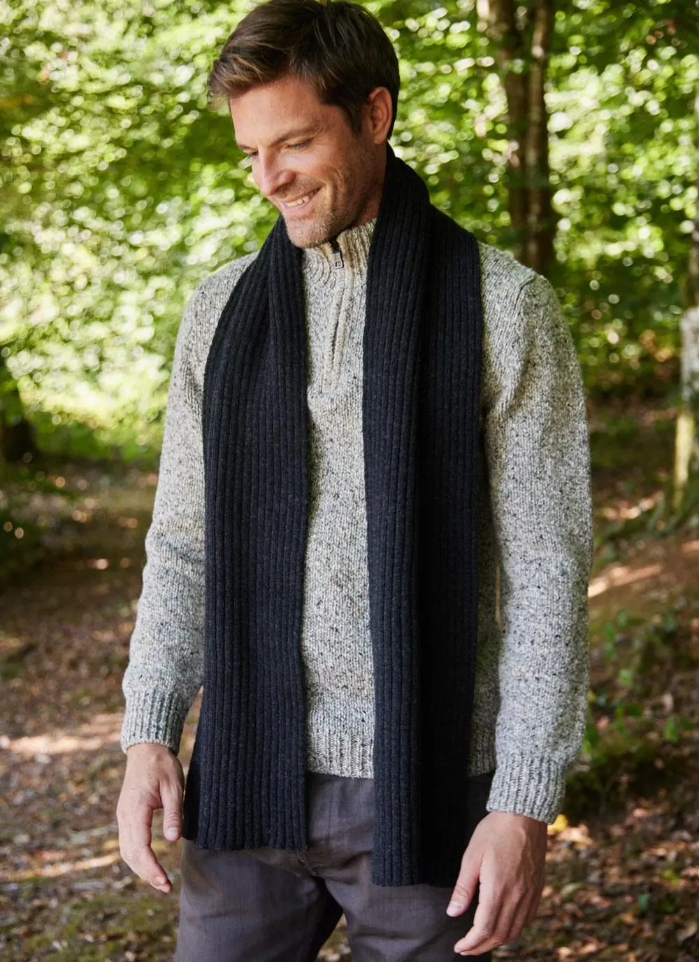 Fisherman Ribbed Lambswool Scarf