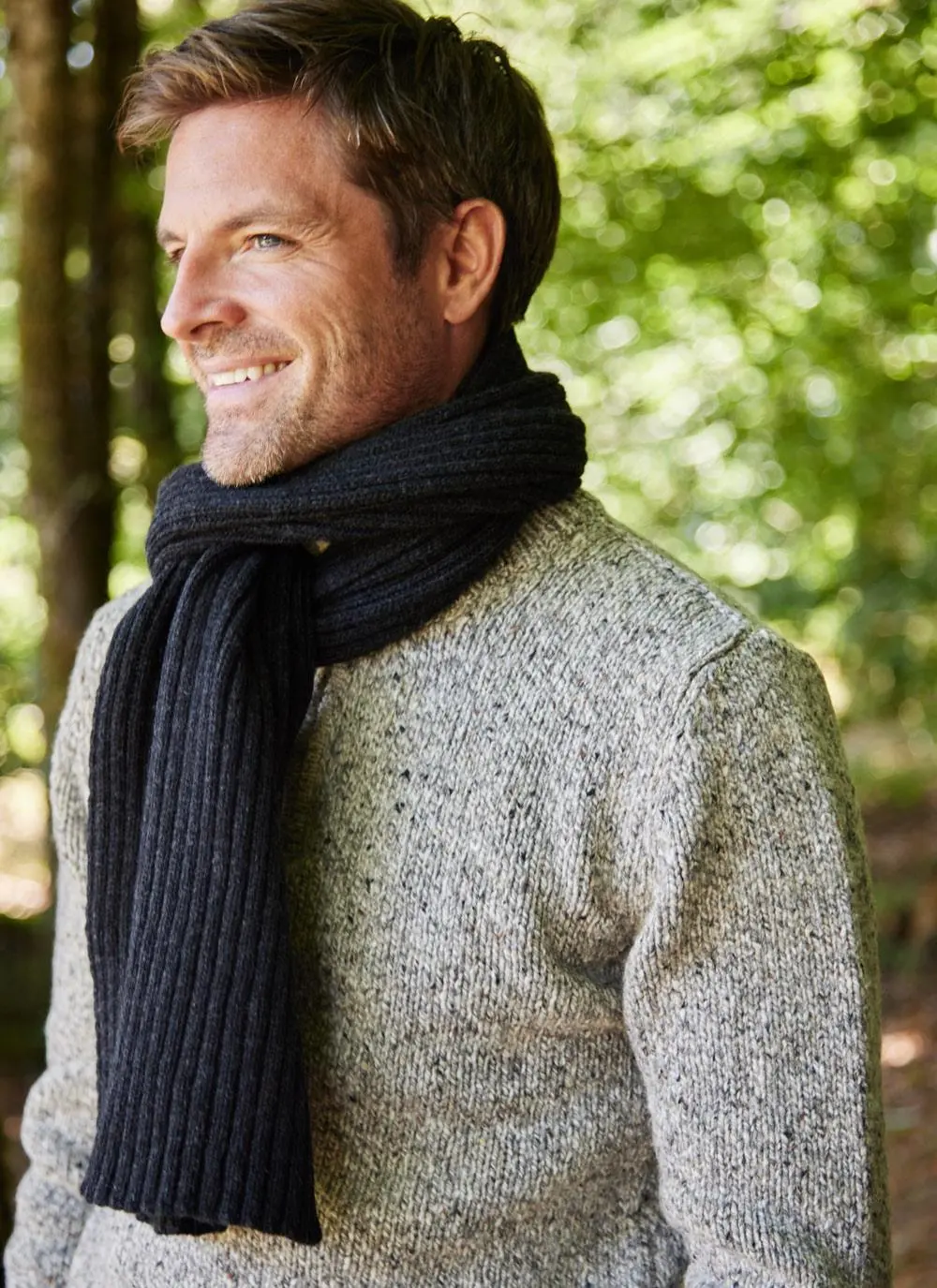 Fisherman Ribbed Lambswool Scarf