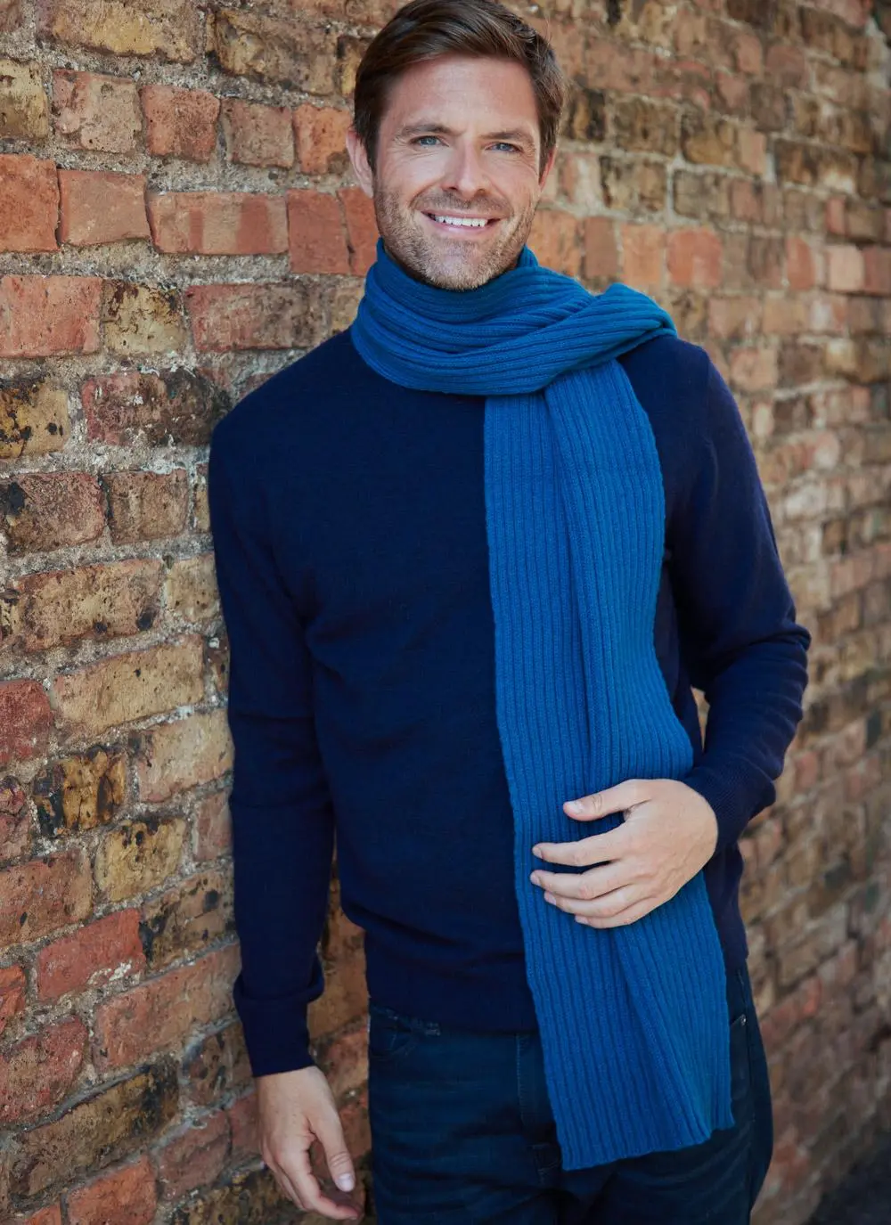 Fisherman Ribbed Lambswool Scarf