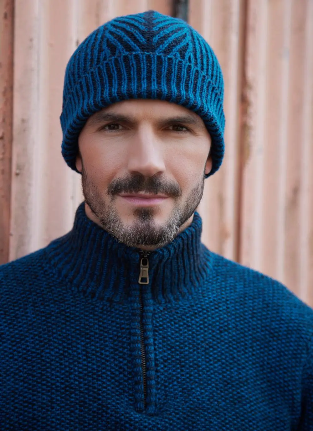 Fisherman Herringbone Stitch Beanie Hat