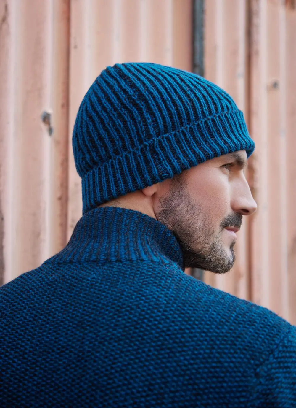 Fisherman Herringbone Stitch Beanie Hat