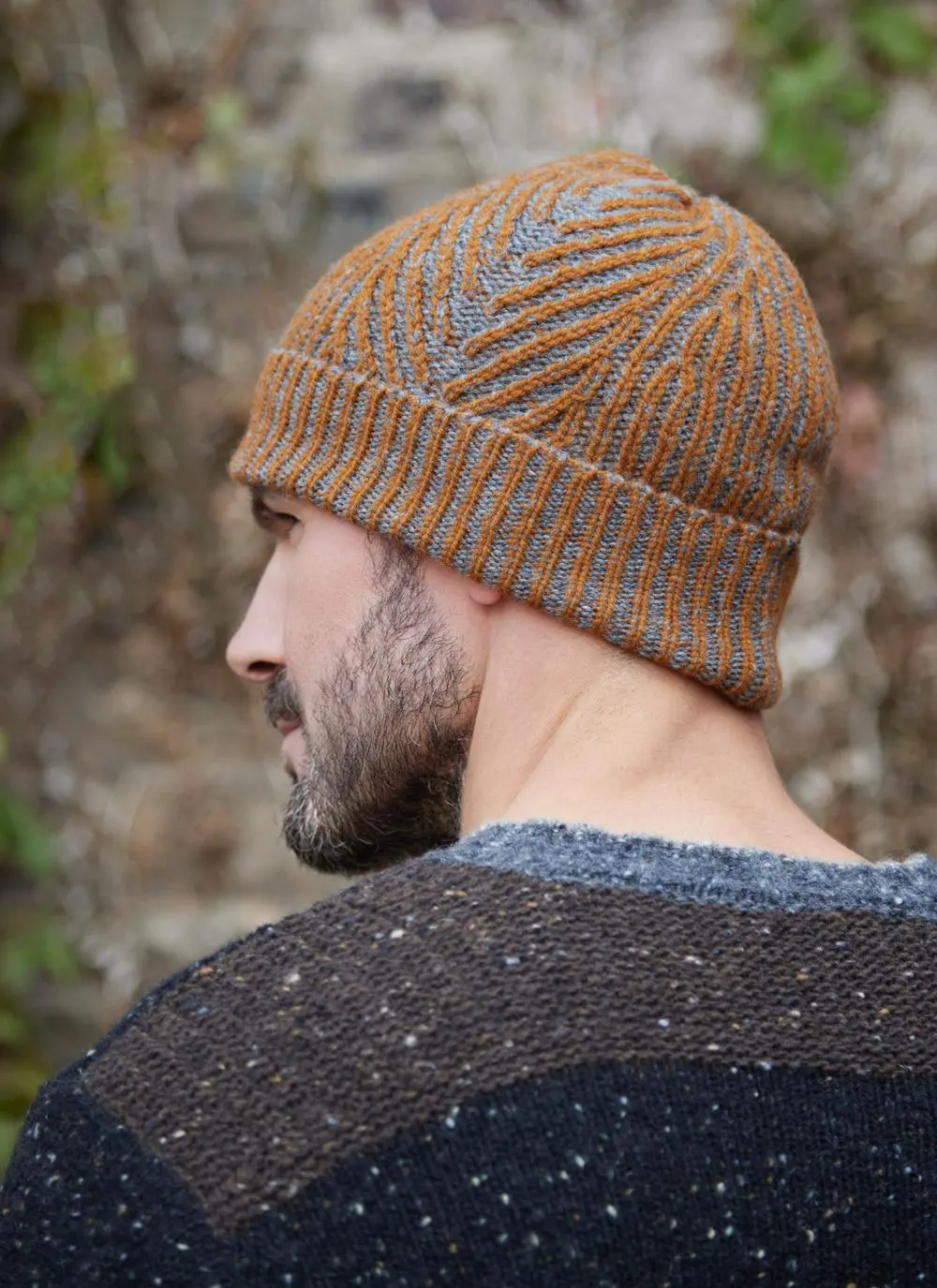 Fisherman Herringbone Stitch Beanie Hat