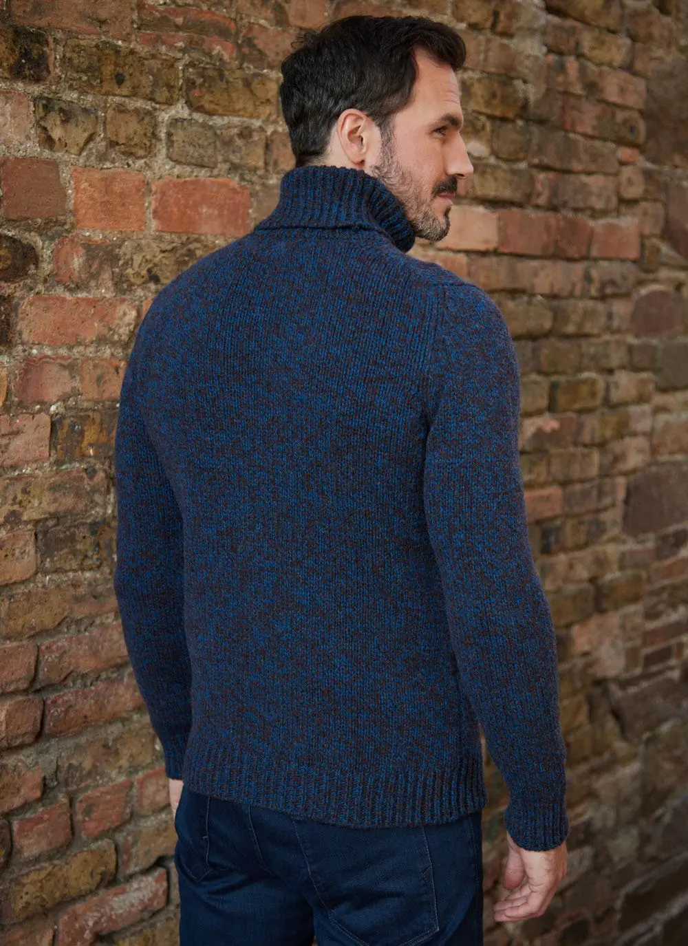 Fisherman Wool Cashmere Polo Neck Sweater