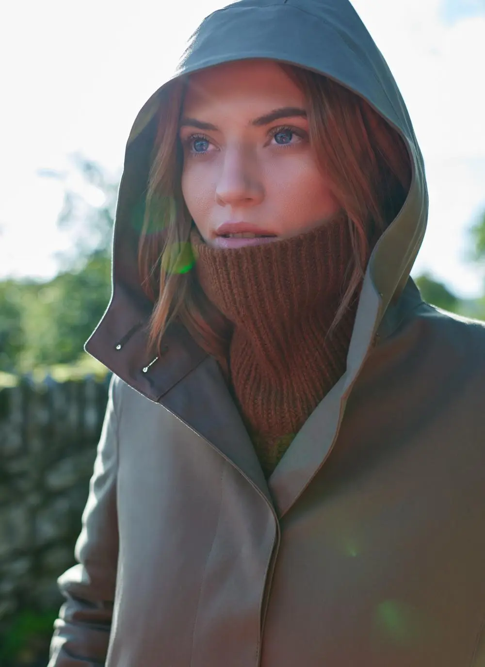 Hooded Mackintosh Coat