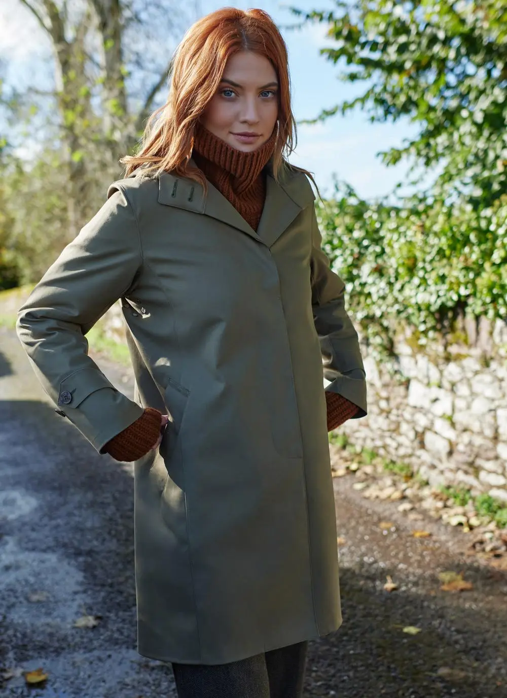 Hooded Mackintosh Coat
