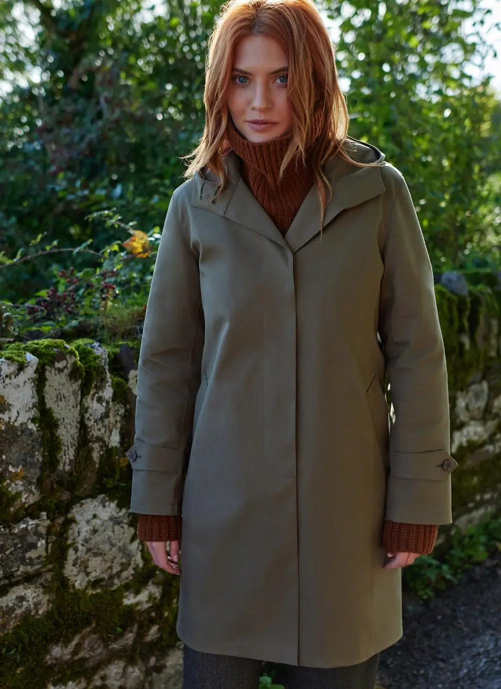 Hooded Mackintosh Coat