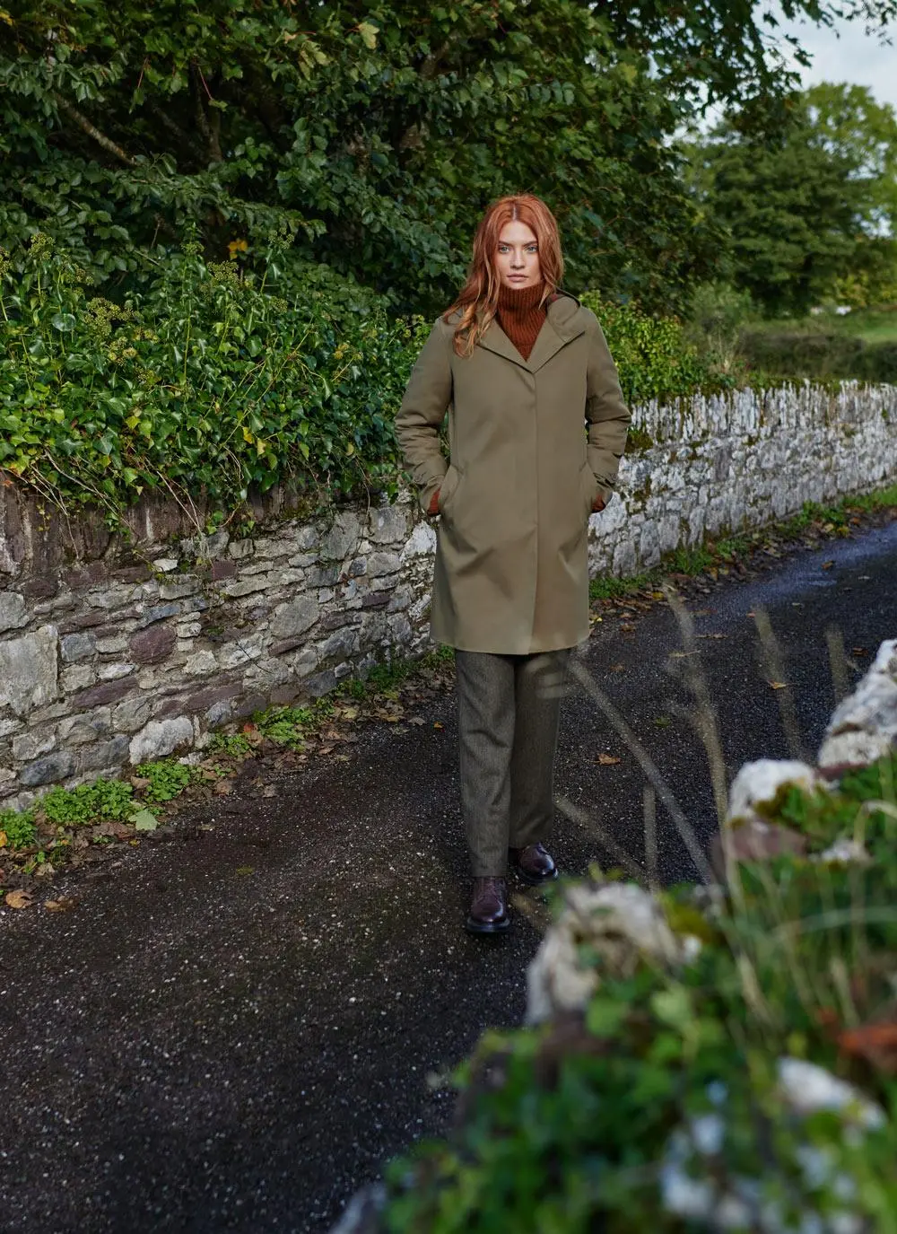 Hooded Mackintosh Coat