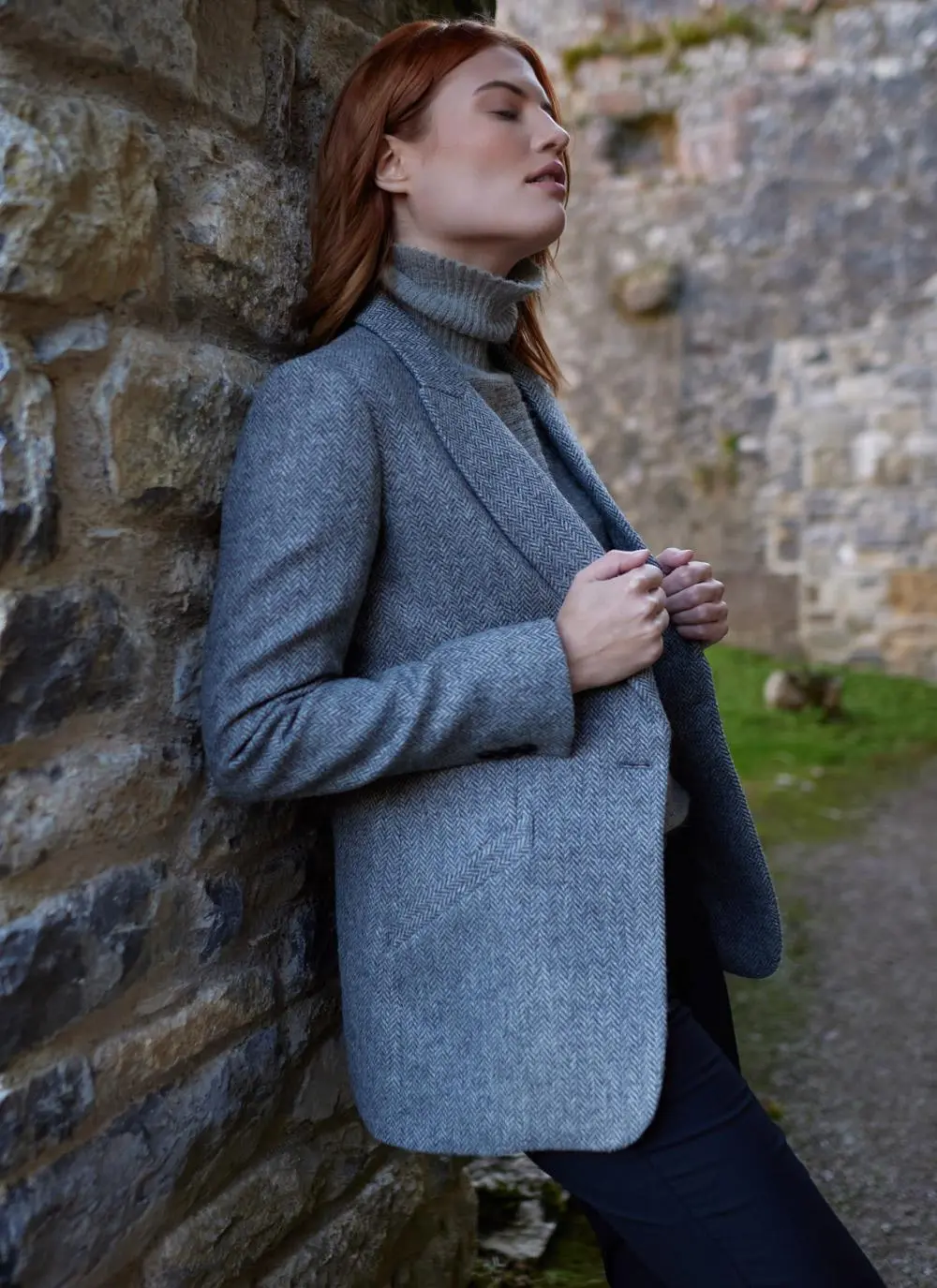 Irish Tweed Blazer in Grey