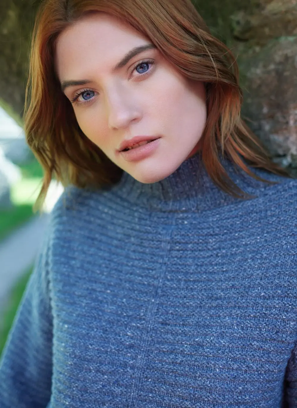 Iris Solid Funnel Neck Sweater