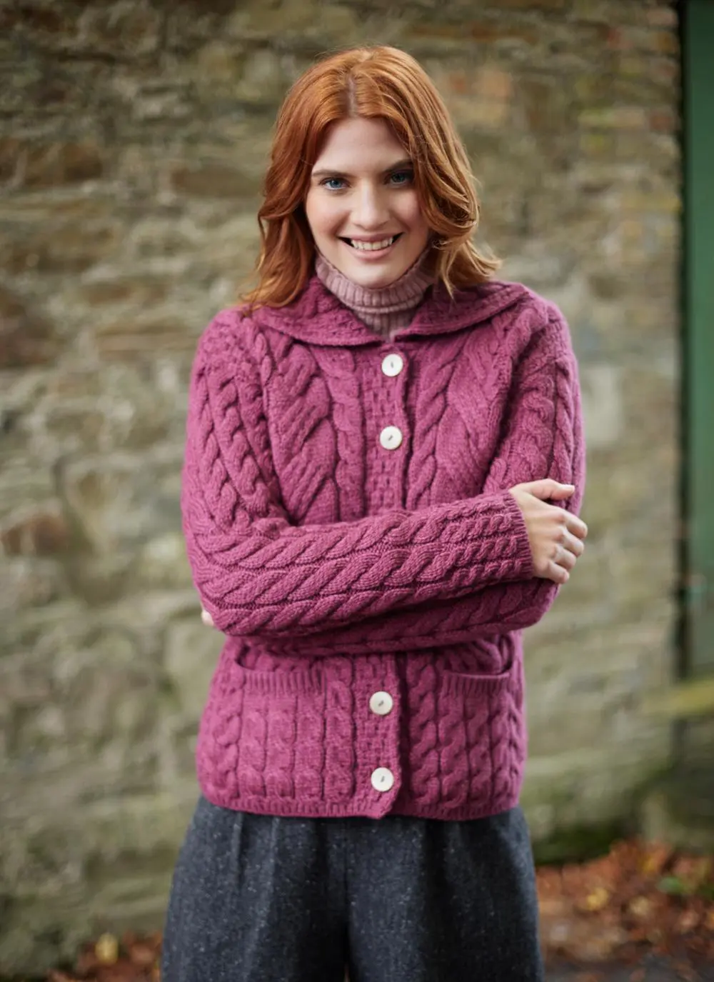 Supersoft Merino Wool Cable Cardigan