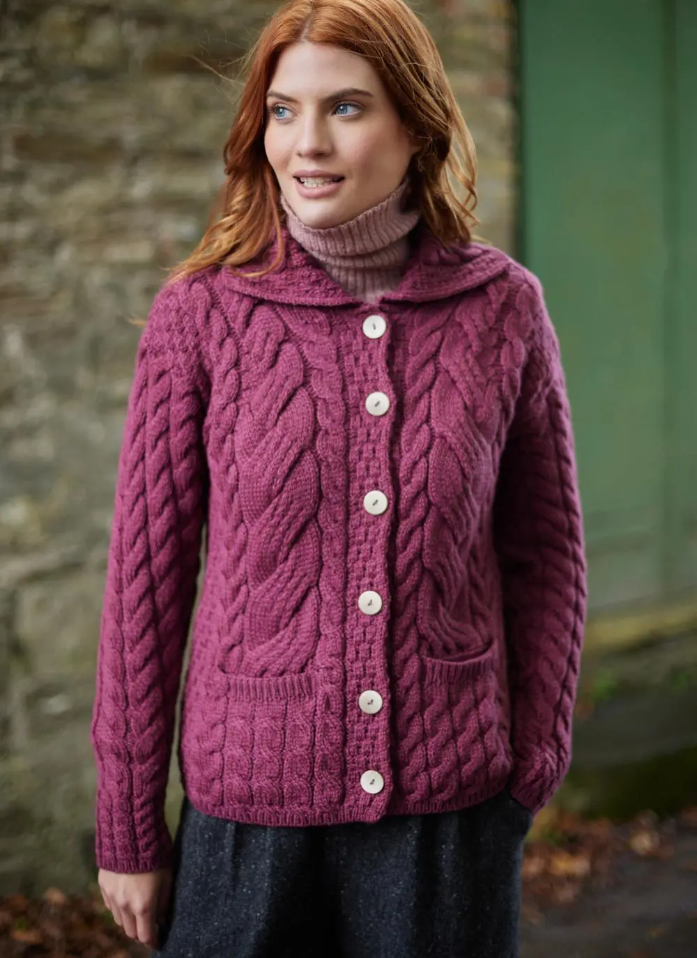 Supersoft Merino Wool Cable Cardigan