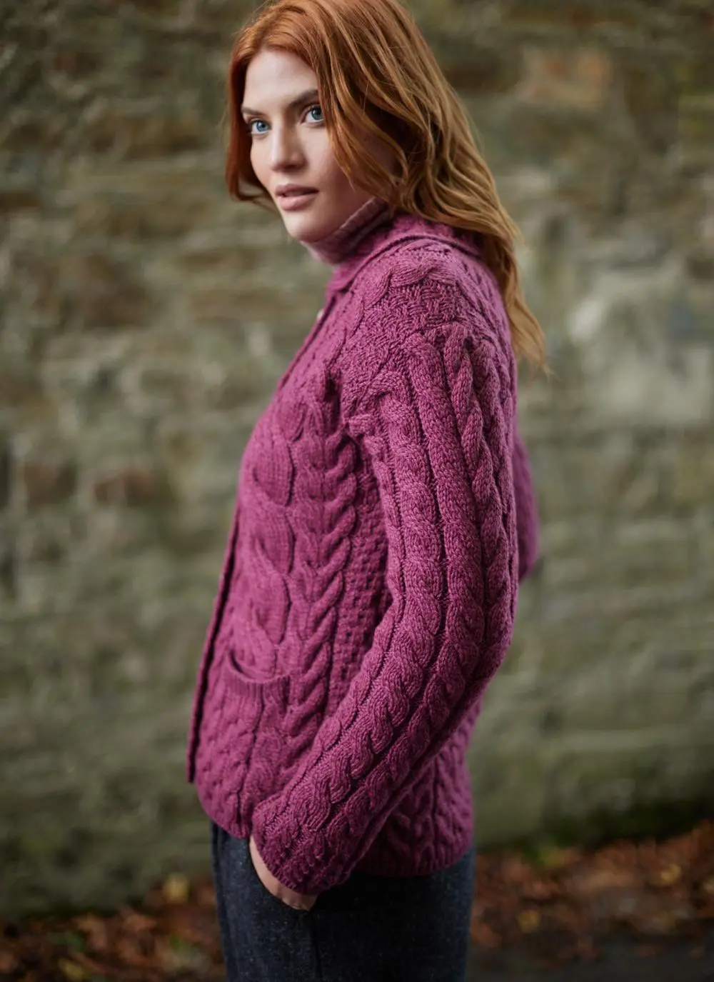 Supersoft Merino Wool Cable Cardigan