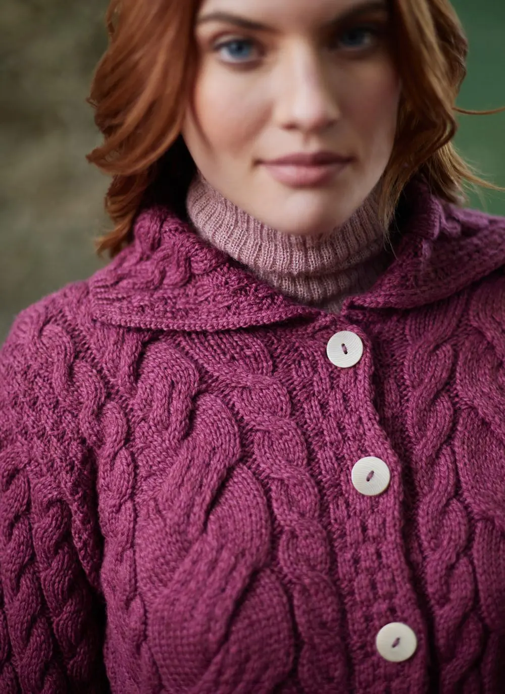 Supersoft Merino Wool Cable Cardigan