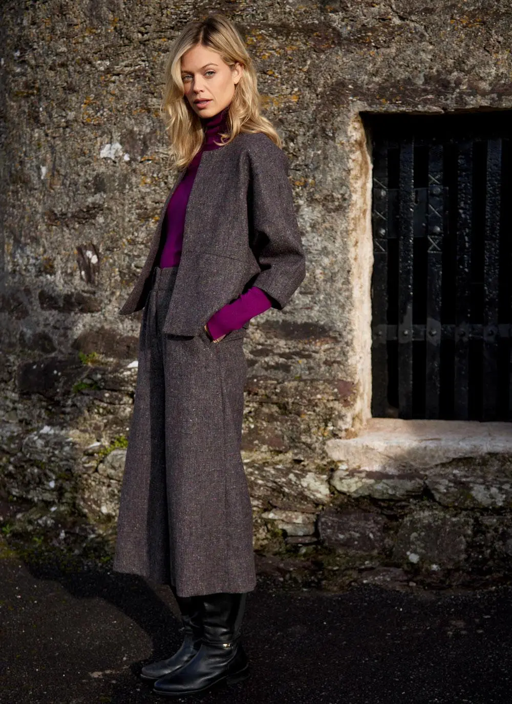 Salt & Pepper Tweed Short Jacket