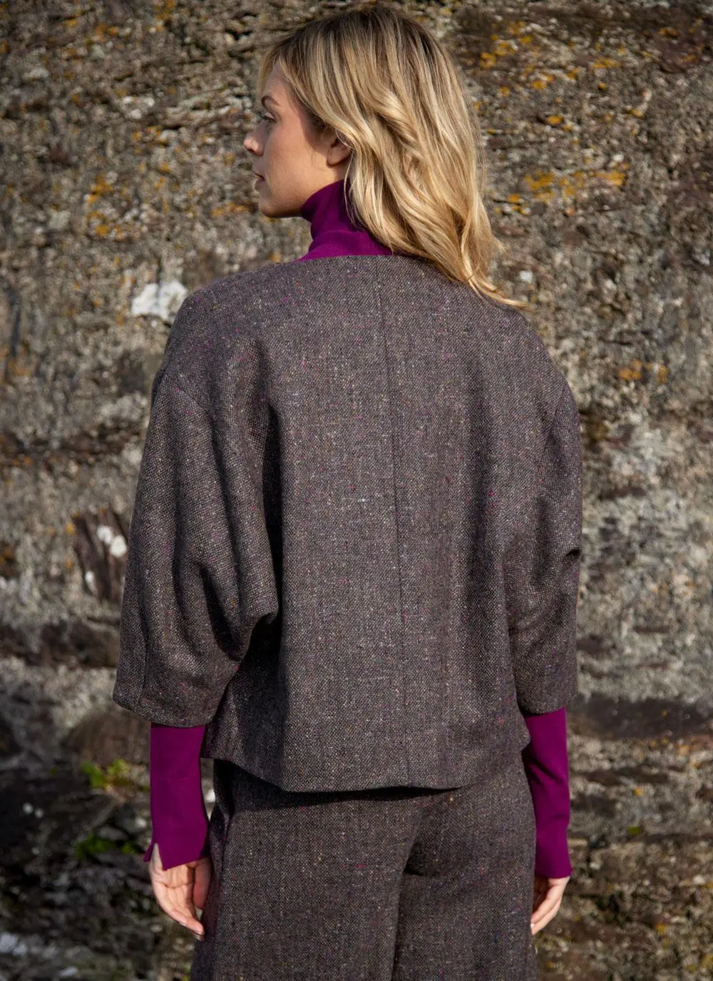 Salt & Pepper Tweed Short Jacket