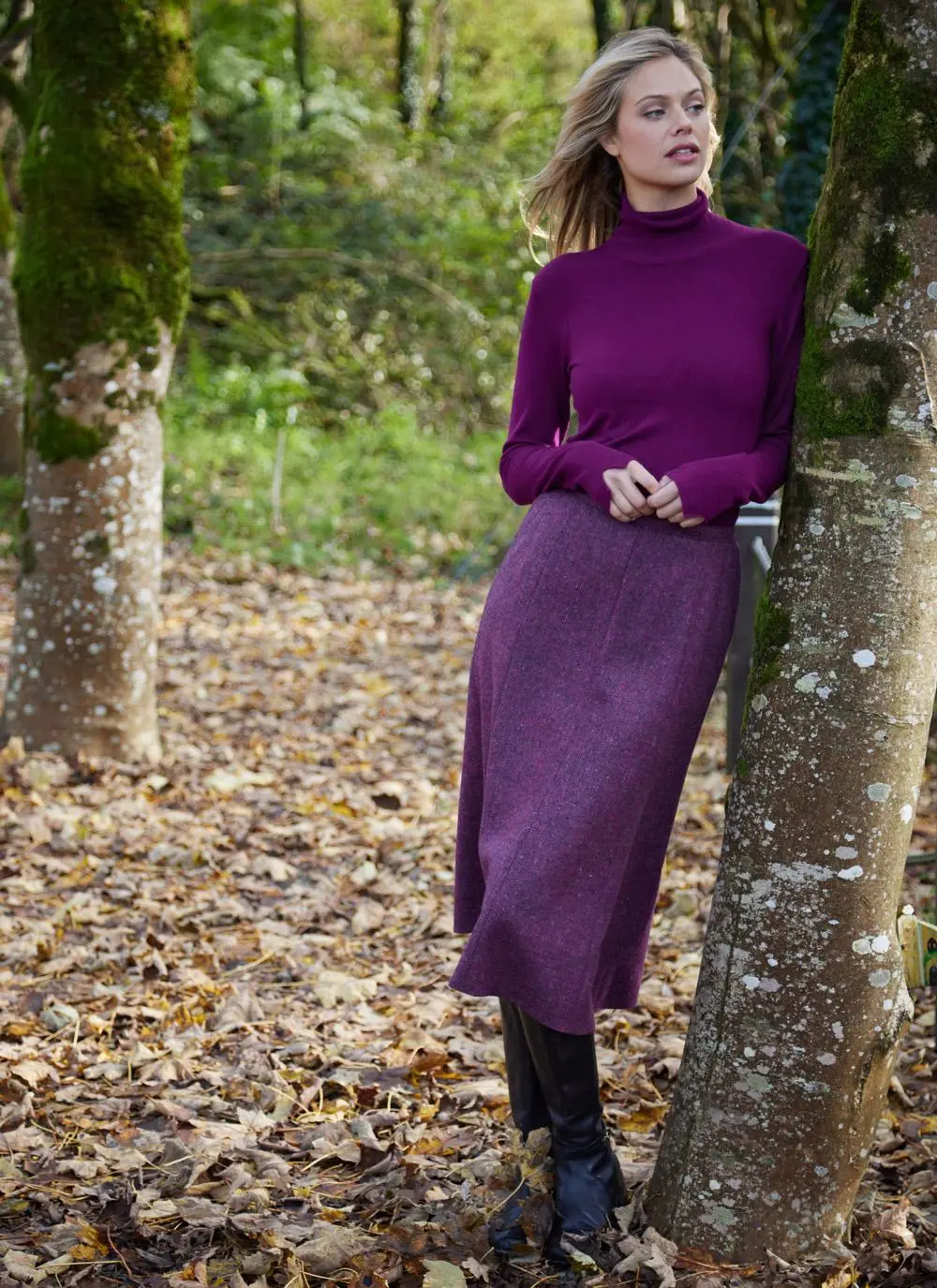 Garnish Swing Tweed Skirt