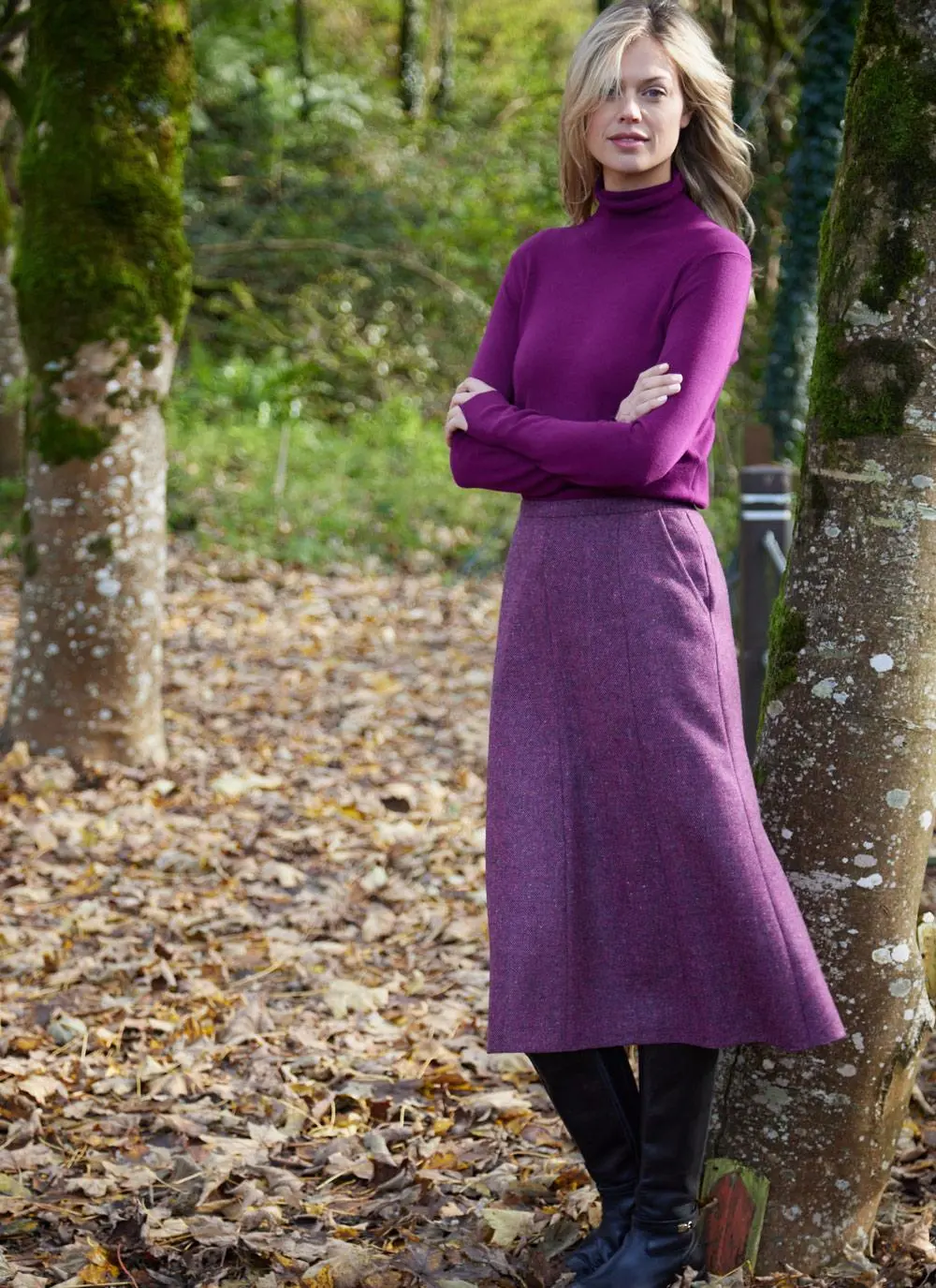 Garnish Swing Tweed Skirt