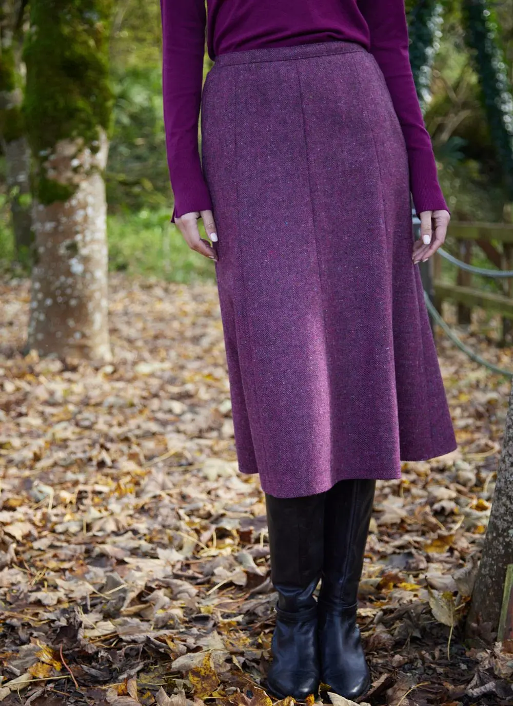 Garnish Swing Tweed Skirt