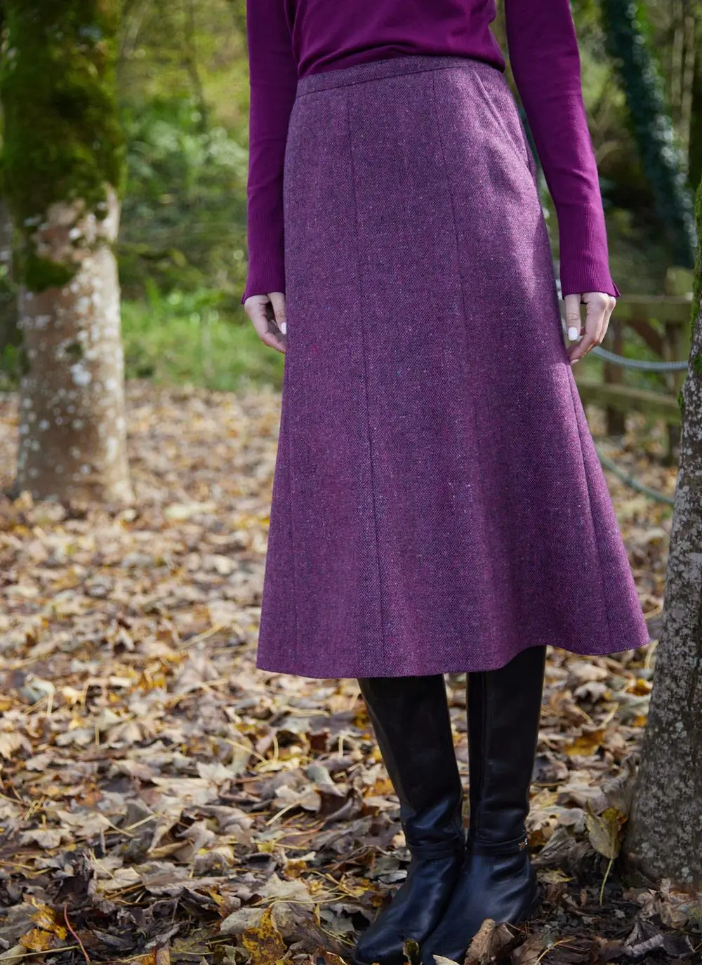 Garnish Swing Tweed Skirt