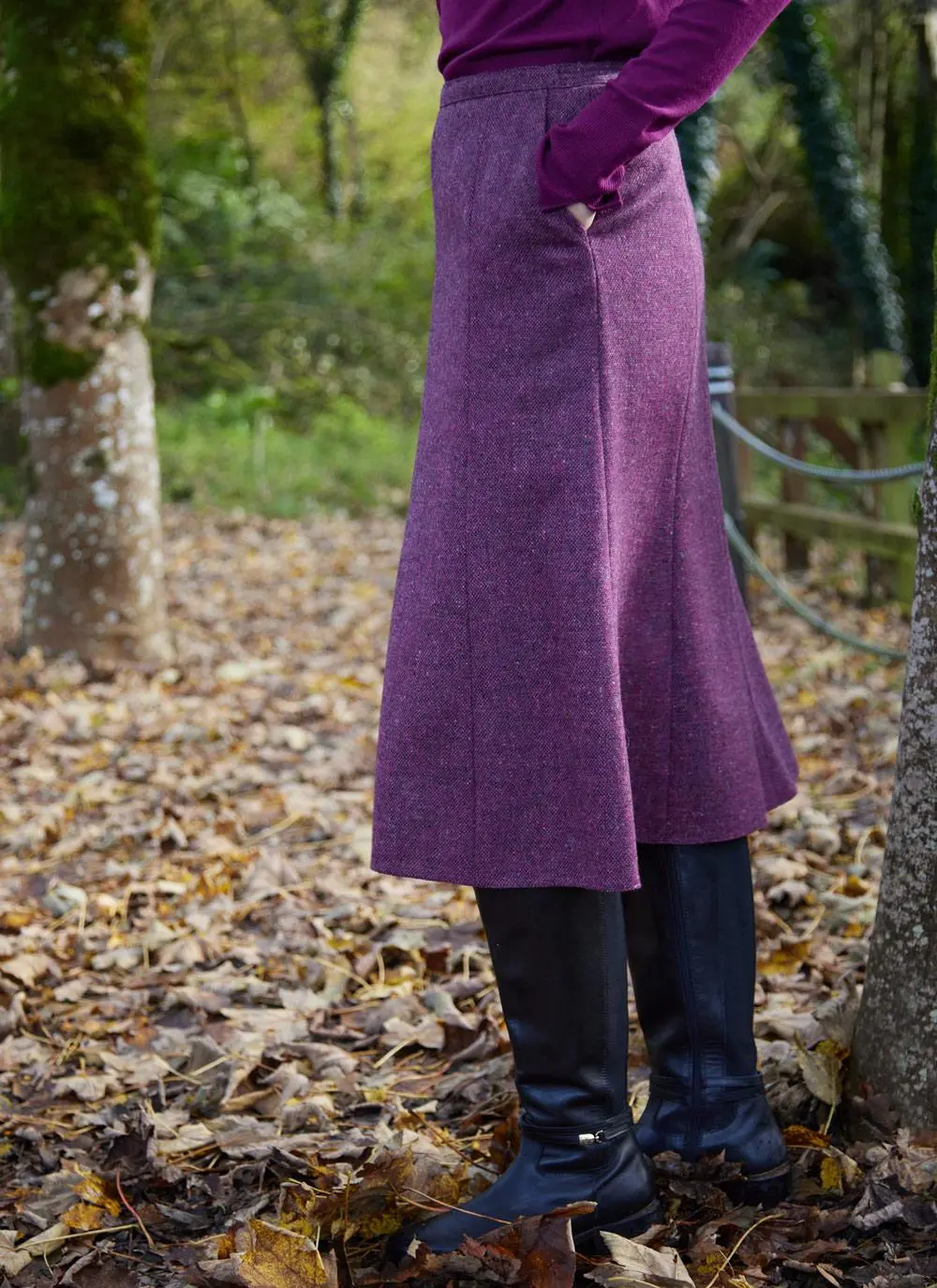 Garnish Swing Tweed Skirt