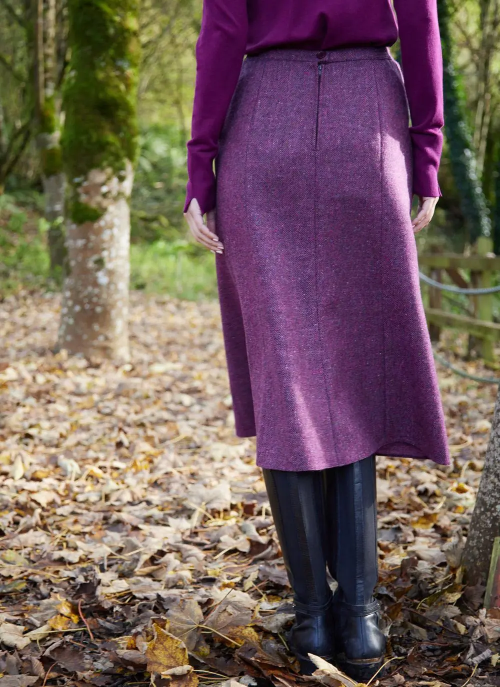 Garnish Swing Tweed Skirt