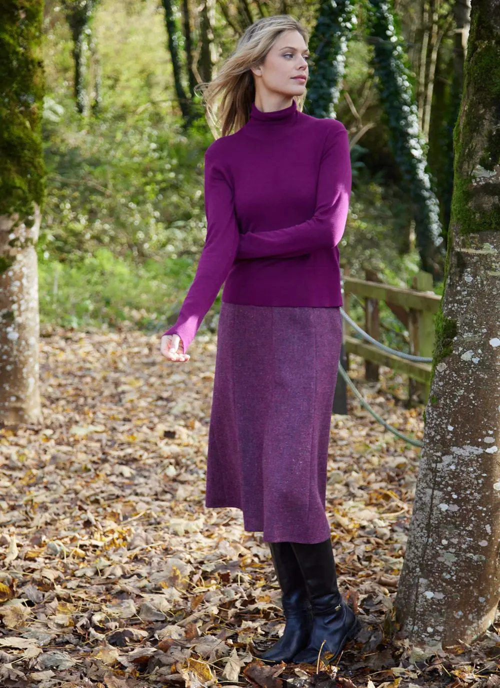 Garnish Swing Tweed Skirt