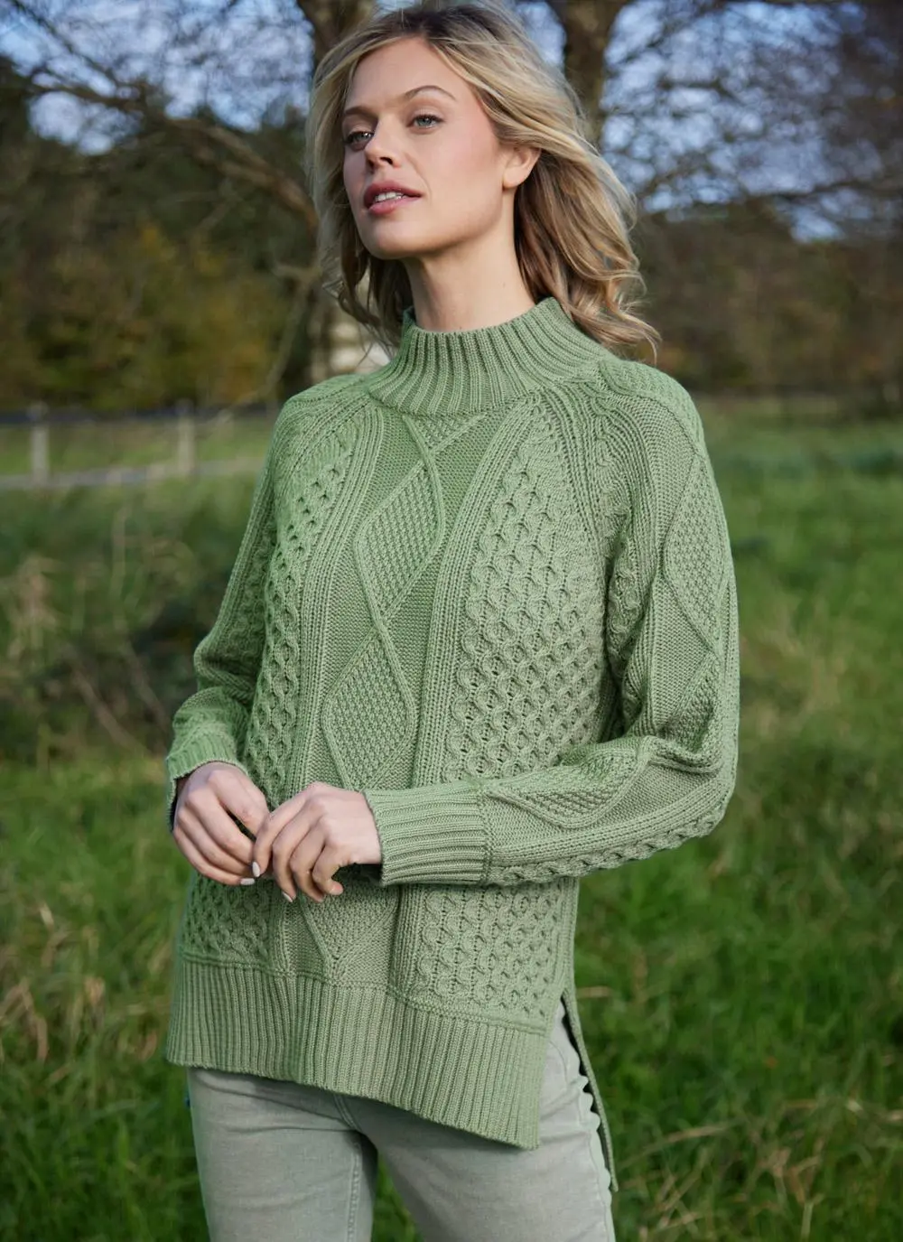 Noreen Aran Turtle Neck Sweater