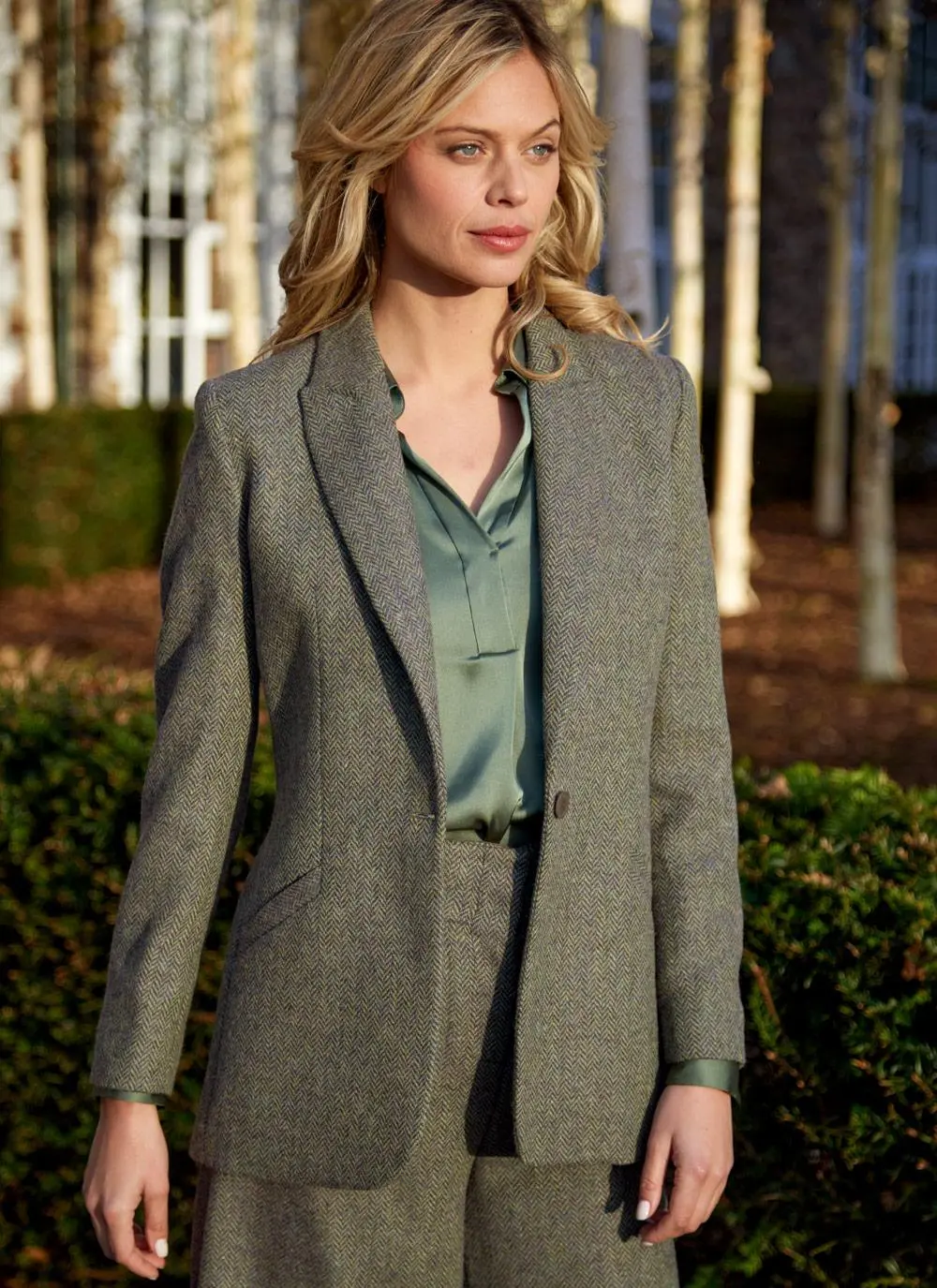 Irish Tweed Blazer in Green