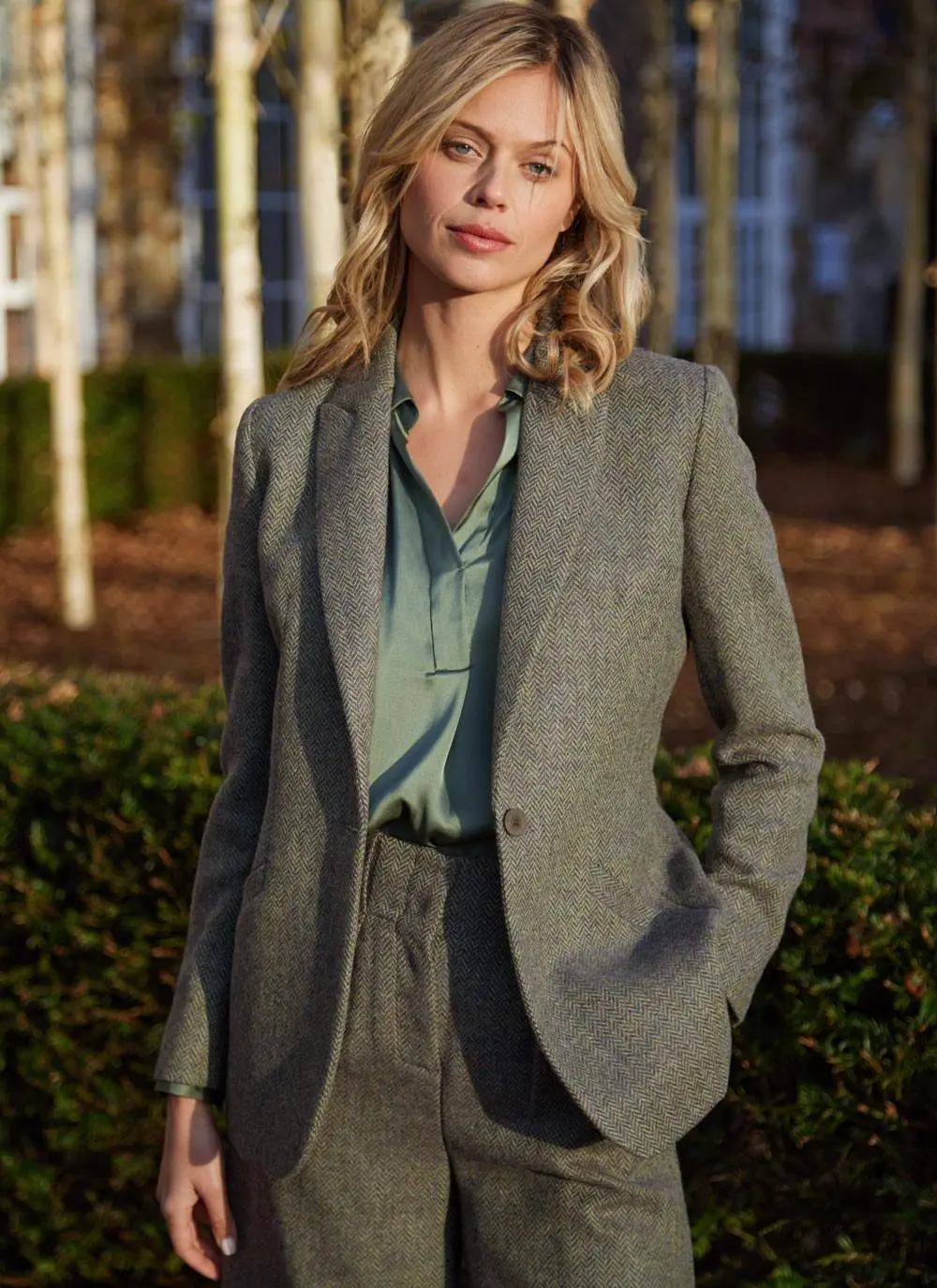 Irish Tweed Blazer in Green